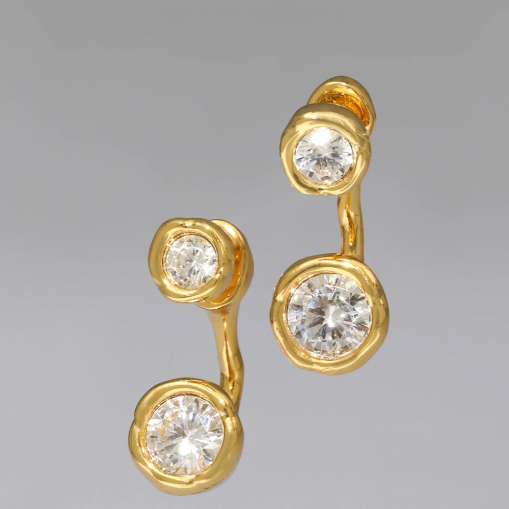 Alexis Bittar - Asterales Gold Molten Front Back Earring